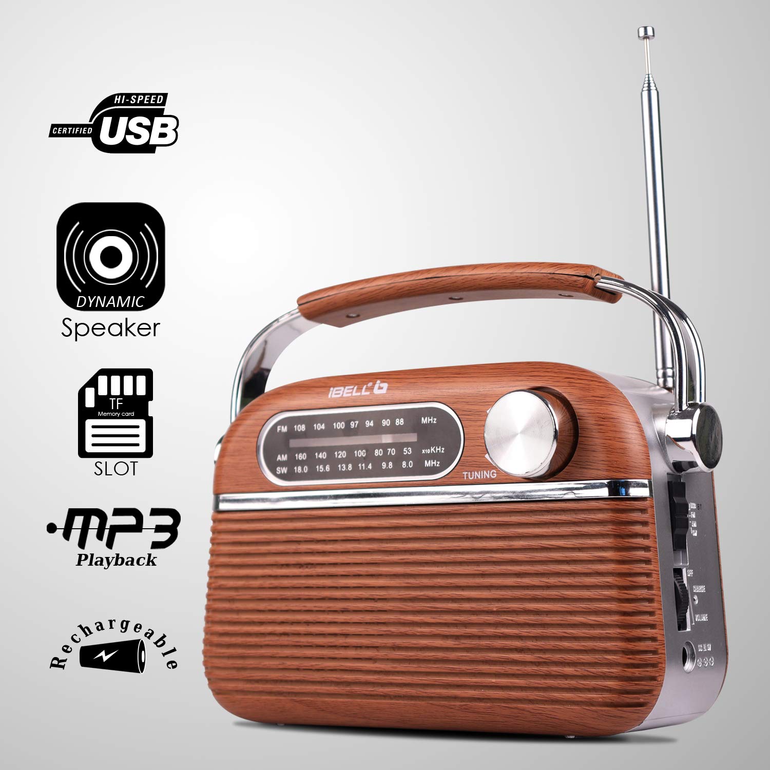 iBELL FM700BT Portable FM Radio