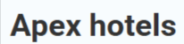 Apex hotels